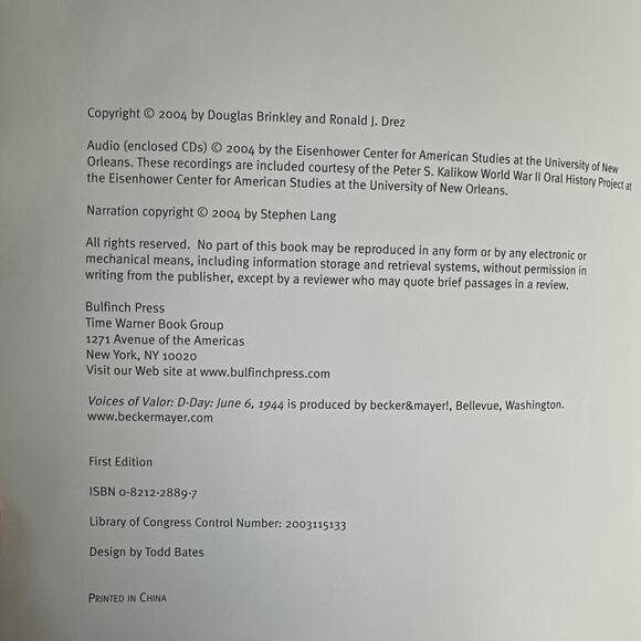 Voices of Valor : D-Day, June 6 1944 by Ronald J. Drez and Douglas Brinkley... - Picture 10 of 13